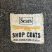 画像2: late 50's "SEARS"　BLACK　CHAMBRAY　SHOP　COAT　WITH WAIST BELT (2)