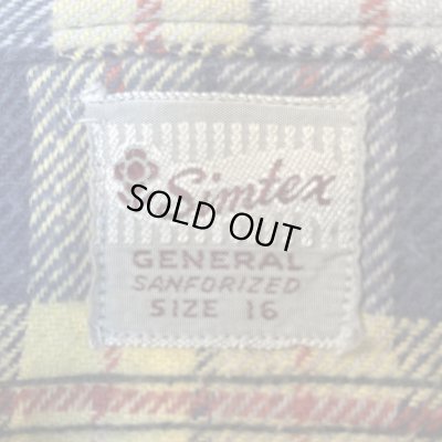 画像2: 40's "SIMTEX"　CHECKED PATTERN　HEAVY　COTTON　FLANNEL　SHIRTS　SIZE：16　L