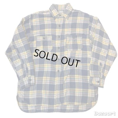 画像1: 40's "SIMTEX"　CHECKED PATTERN　HEAVY　COTTON　FLANNEL　SHIRTS　SIZE：16　L