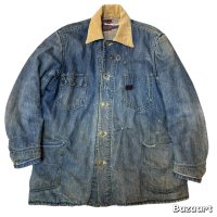 50's "BIG SMITH"　DENIM 　COVERALL　JACKET　WITH　DENIM　CUSTOM　MADE　SIZE：44　MEDIUM