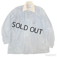 50's "BIG SMITH"　DENIM 　COVERALL　JACKET　WITH　DENIM　CUSTOM　MADE　SIZE：44　MEDIUM
