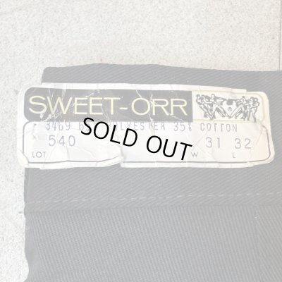 画像10: 60's DEAD STOCK　WITH　FLASHER　”SWEET　ORR」　BLACK　TWILL　SLACKS　PANTS　SIZE表記：W 31 × L 32　BLACK !!