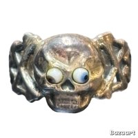 50's "SKULL &　CROSSBONES"　STERLING　SILVER　RING