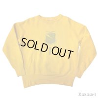 50's "RUSSELL"　「SQUADRON　OFFICER　SCHOOL」　FRONT V　両面 しみこみPRINTED　SWEAT　SHIRTS　SIZE：L