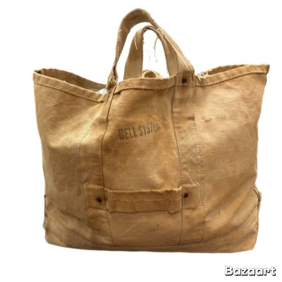 画像1: around 30's "BELL SYSTEM” COTTON CANVAS TOOL BAG