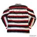 画像10: 50's- "TEXTRON"　BLACK × WHITE × RED　BORDER　PATTERN　PRINTED　COTTON　LONG　SLEEVE　SHIRTS　SIZE表記：L