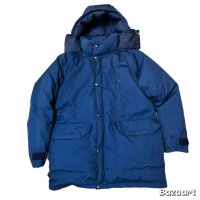 70's "THE NORCE FACE"　「SEROW」　DOWN JACKET　NAVY　WITH 　HOODED　SIZE:L