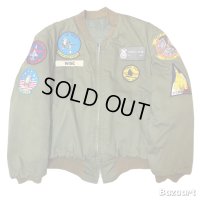 50's "U.S.AIR FORCE"　FLIGHT　JACKET　WITH　MANY　SQUADRON　PATCHES　very good !!　Big size !!