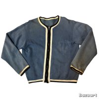 50's 「TAPING　LINE　FULL ZIP」　SWEAT　SHIRTS（CARDIGAN）　COBALT BLUE × BLACK × WHITE　rare color !!