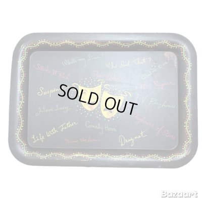 画像1: 50's　”TWO FACE"　METAL　TRAY　ON BOOK !!　very collectable !!