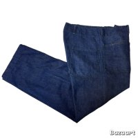 30's-40's MINT CONDITION　巻き　DENIM　WORK　PANTS　実寸SIZE：W 38 × L 29　VERY DARK INDIGO !!　VERY GOOD CONDITION !!　
