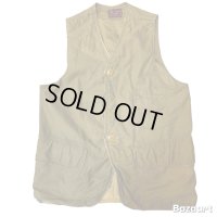 40's "AMERICAN FIELD"　COTTON　SATEEN　HUNTING　VEST　WITH　HALF MOON　POCKET