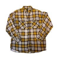 50's "WASHINGTON　DEE CEE”　CHECKED　PATTERN　COTTON　PRINTED　FLANNEL　SHIRTS　実寸SIZE: L - XL　good size !!　