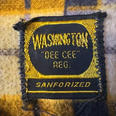 画像2: 50's "WASHINGTON　DEE CEE”　CHECKED　PATTERN　COTTON　PRINTED　FLANNEL　SHIRTS　実寸SIZE: L - XL　good size !!　