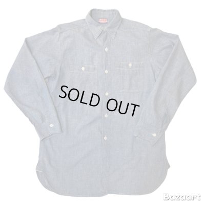 画像1: 50's　"W.T.GRANTS"　CHAMBRAY　SHIRTS　マチ付き　good condition !!　