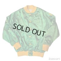 40's "WILSON × OLYMPIC SPORTS CO."　FRONT 掛けBUTTON　SATIN　BASEBALL　JACKET　WITH　FELT　PATCH　SIZE：40