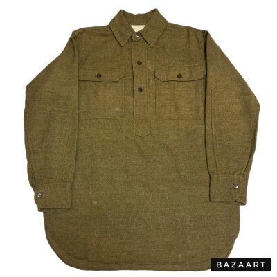 画像1: -30's "U.S.ARMY"　PULLOVER　WOOL SHIRTS　with ELBOW　PATCH　and MIL. SPEC TAG　good conddition !!