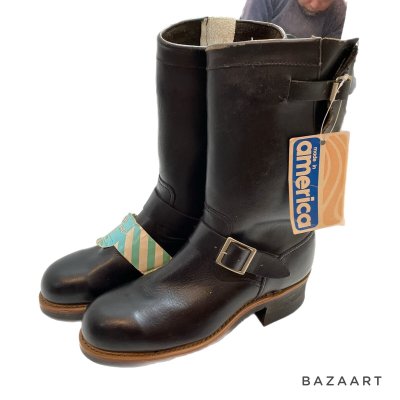 画像2: -70's 箱付き　DEAD STOCK   "GEORGIA BOOTS"   ENGINEER  BOOTS   with  CLEAR  GRIPPING   size：8 E