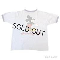 70's "MICKEY MOUSE"　PRINTED　RINGER　Tee SHIRTS　両面PRINTED !!