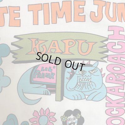 画像22: around 80's "Go Barefoot"　LONG SLEEVE　PRINTED　COTTON HAWAIIAN SHIRTS　good printed !!