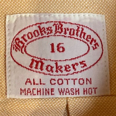 画像2: 70's "BROOKS BROTHERS"　COTTON OXFORD　BUTTON DOWN SHIRTS　”"アプリコットオレンジ"　胸POCKETなし OLD