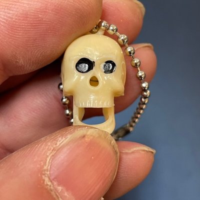 画像2: 60's DEAD STOCK　”SKULL"　CHARM　顎にバネ入りで開閉