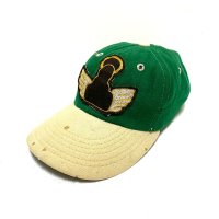 60's BASEBALL CAP　with NICE PATCH　GREEN×NATURAL