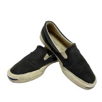 90's "CONVERSE　JACK PURCELL”　SLIP ON　COTTON CANVAS　SNEAKER　BLACK