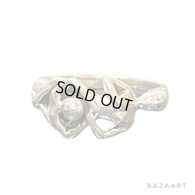 画像1: 60's- DEAD STOCK　"SEX"　MOTIF　SILVER RING　「69」　15号