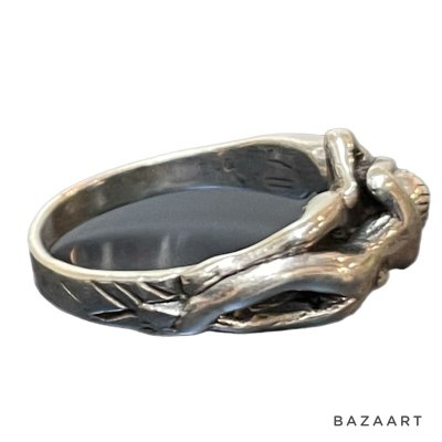 画像2: 60's- DEAD STOCK　"SEX"　MOTIF　SILVER RING　正常位　16号