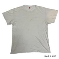 80's "HANES"　ALL COTTON　WHITE　SOLID　Tee SHIRTS　SIZE：L