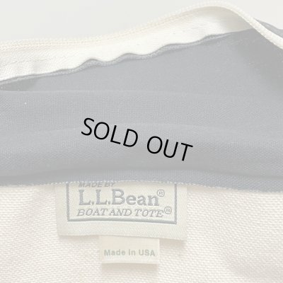 画像2: around 90's　”L.L. BEAN”　COTTON　CANVAS　TOTE BAG　WITH　ZIPPER　BLACK × WHITE