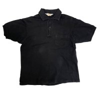 50's "FLORIDA"　COTTON KNIT　SHORT SLEEVE SHIRTS　WITH COLLAR　AND　POCKET　BLACK！！