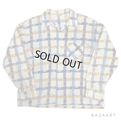 画像1: 50's "Sportswear"　PRINTED　COTTON　FLANNEL SHIRTS　SIZE表記：L　good printing !!