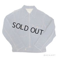 50's "Strong Reliable"　FULL ZIP. 　DENIM WORK JACKET　WITH COTTON FRANNEL LINER