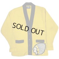 〜70's LETTERED　CARDIGAN　YELLOW × BLACK