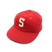 画像1: 50's BASEBALL CAP　with "S" FELT PATCH (1)