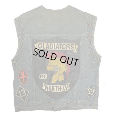 画像2: 60's "GLADIATORS"　1%er　OUTLAW 　Motorcycle Club　DENIM VEST
