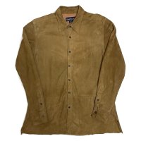 -90's OLD　"RALPH LAUREN"　NUBUCK LEATHER　SHIRTS　”MADE IN U.S.A."