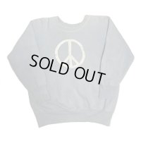 40's〜 OLD SWEAT SHIRTS　with PEACE ☮　PRINTED