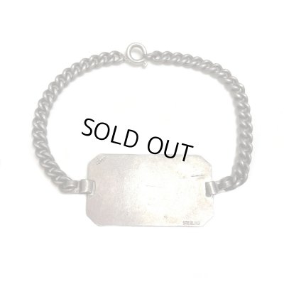 画像2: 〜40's "U.S. ARMY AIR CORPS."   SILVER  I.D. BRACELET 