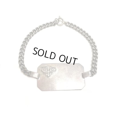 画像1: 〜40's "U.S. ARMY AIR CORPS."   SILVER  I.D. BRACELET 