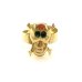 画像1: 50's DEAD STOCK　SKULL ＆ CROSSBONES　TOY RING　（GREEN EYES） (1)