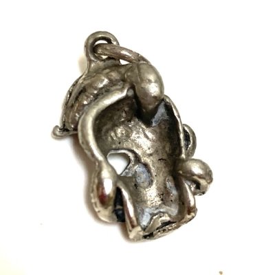 画像4: 50’s SKULL＆SNAKE SILVER PENDANT TOP