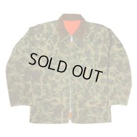 60's〜 ”SEARS"　FULL ZIP.　REVERSIBLE　"DUCK HUNTER CAMO. × RESCUE ORANGE"　HUNTING JACKET