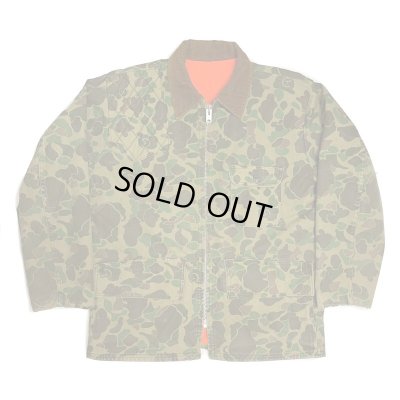 画像1: 60's〜 ”SEARS"　FULL ZIP.　REVERSIBLE　"DUCK HUNTER CAMO. × RESCUE ORANGE"　HUNTING JACKET