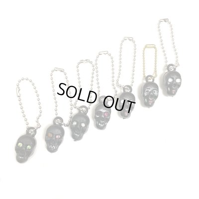 画像1: 60's DEAD STOCK SKULL CHARM　7ps. SET