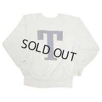 90's CHAMPION REVERSE WEAVE SWEAT SHIRTS　WITH BOTH SIDES PRINTED　”T”