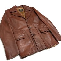 60's "GOLDEN BEAR"　LEATHER JACKET　BROWN