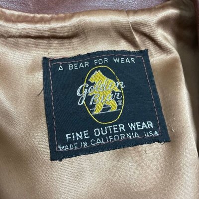 画像2: 60's "GOLDEN BEAR"　LEATHER JACKET　BROWN